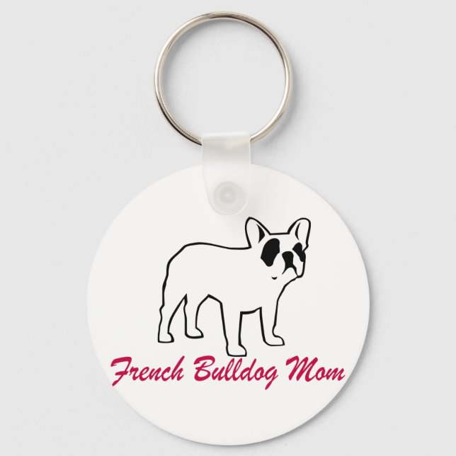 Fransk Bulldog Mamma Nyckelring (Framsida)