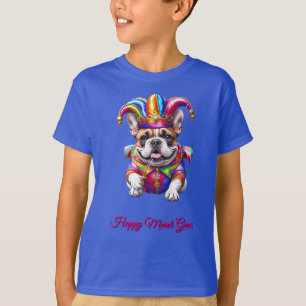 Fransk Bulldog Mardi Gras French Bulldog T Shirt