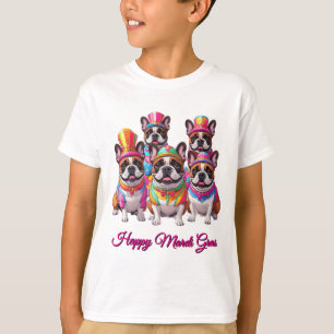 Fransk Bulldog Mardi Gras French Bulldog T Shirt