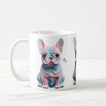 Fransk Bulldog med Butterfly Papper CEG Art