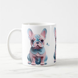 Fransk Bulldog med Butterfly Papper CEG Art Kaffemugg