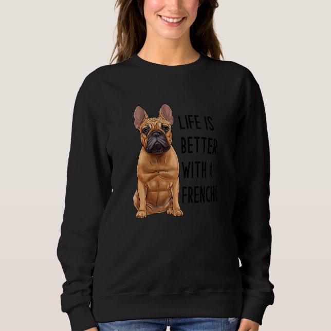 Fransk Bulldog Med En Frenchie 3 T Shirt (Framsida)