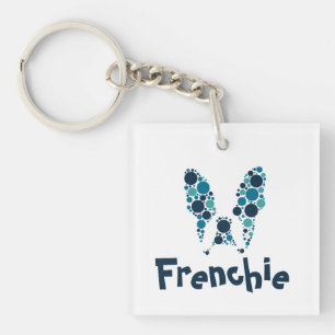 Fransk bulldog med färgcirklar