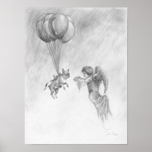 Fransk Bulldog med gel Poster