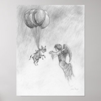 Fransk Bulldog med gel Poster