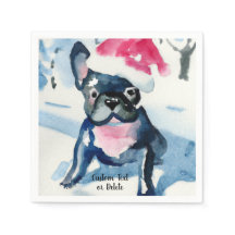 Fransk Bulldog med jultomtehatt Anpassningsbar