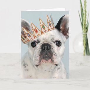 Fransk Bulldog med Krona Kort