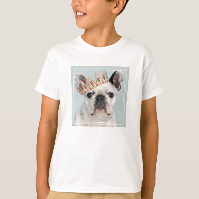 Fransk Bulldog med Krona T Shirt (Framsida)