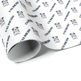 Fransk bulldog med namn Wrapping Papper Presentpapper