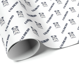 Fransk bulldog med namn Wrapping Papper Presentpapper