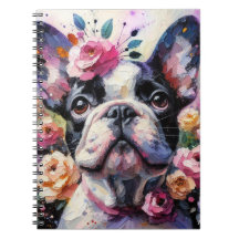 Fransk Bulldog med Ro Impressionistisk målning