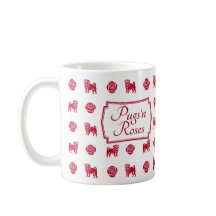 Fransk Bulldog med Röd ros och Hearts