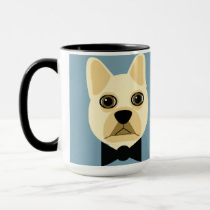 Fransk Bulldog med tarmblått Mugg