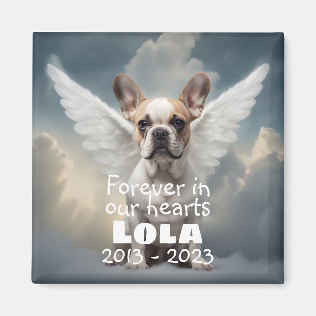 Fransk Bulldog Memorial Magnet (Framsidan)