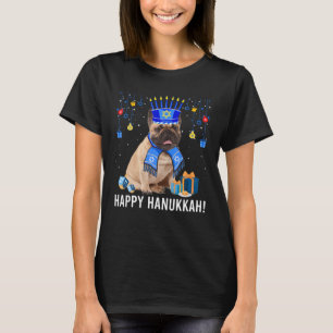 Fransk Bulldog Menorah Hat jul Lycklig Hanukka T Shirt