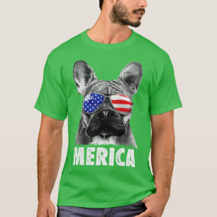 Fransk Bulldog Merica 4 juli för manar Kvinnor Bo T Shirt