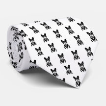 Fransk Bulldog minimalism Tie