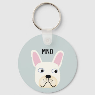 Fransk Bulldog Monogram Nyckelring