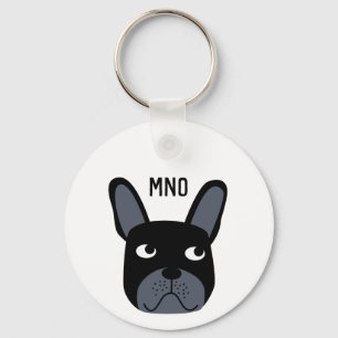 Fransk Bulldog Monogram Nyckelring