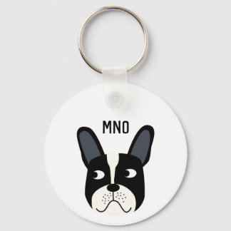 Fransk Bulldog Monogram Nyckelring