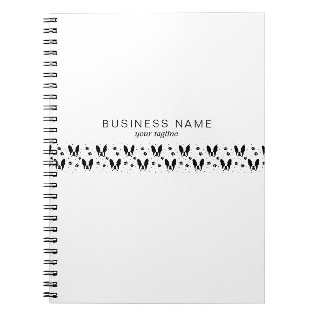 Fransk bulldog mönster anteckningsbok (Framsidan)