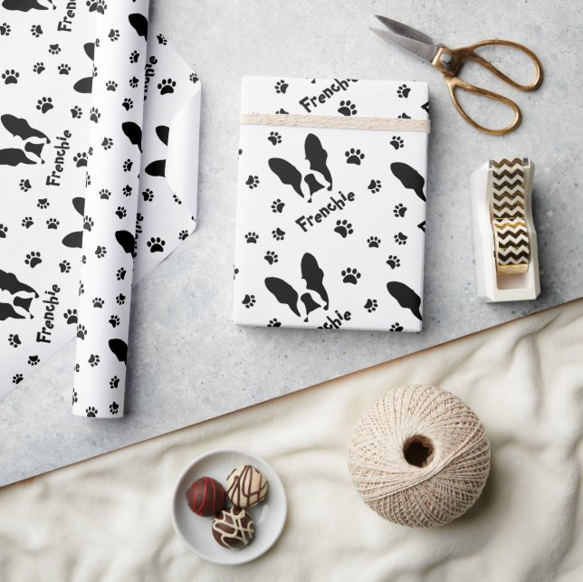 Fransk bulldog mönster presentpapper (Hantverk)
