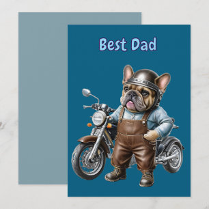 Fransk Bulldog Motorcykel Fransk Bulldog Julkort