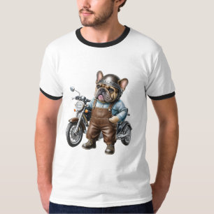 Fransk Bulldog Motorcykel Fransk Bulldog T Shirt