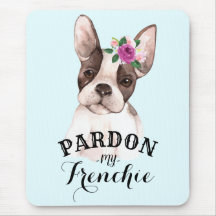 Fransk Bulldog Mousepad - Blue