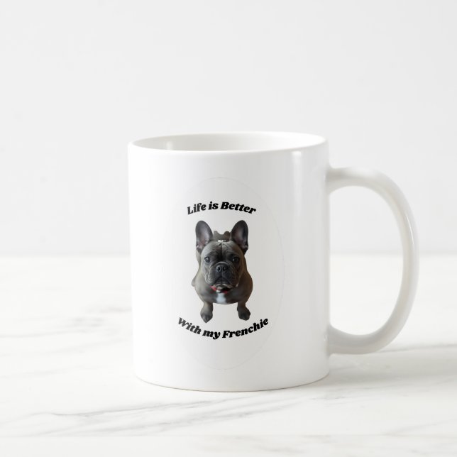 Fransk Bulldog Mug Kaffemugg (Höger)