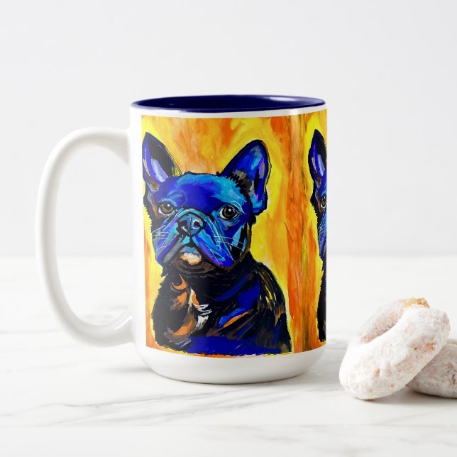 Fransk Bulldog Mugg (Med munk)