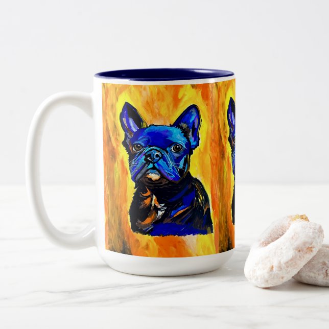 Fransk Bulldog Mugg (Med munk)
