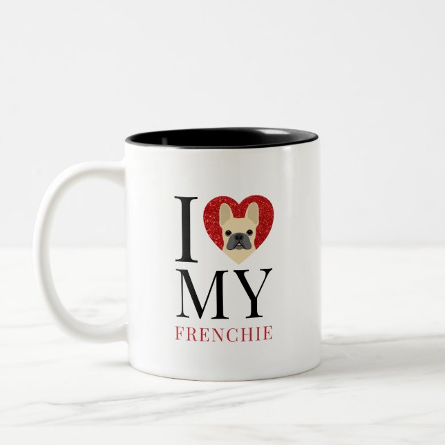 Fransk Bulldog Mugg (Vänster)