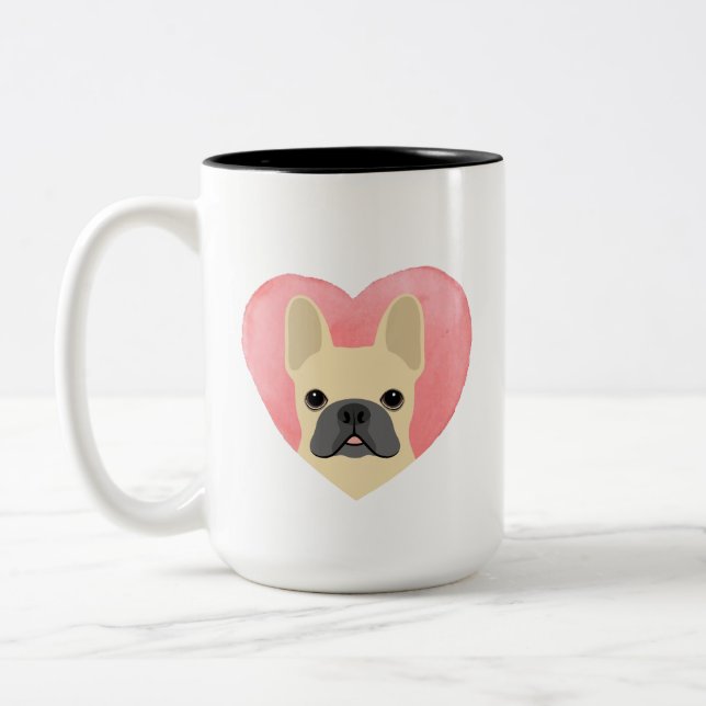 Fransk Bulldog Mugg (Vänster)