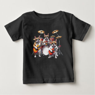 Fransk Bulldog Musikband Franska Bulldoggar T Shirt