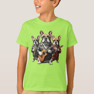Fransk Bulldog Musikband Franska Bulldoggar T Shirt