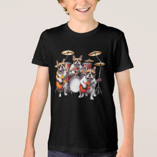 Fransk Bulldog Musikband Französische Bulldoggen T Shirt