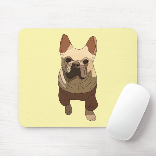 Fransk Bulldog Musmatta (Med mus)