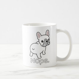 Fransk Bulldog, Nope.Funny Kaffemugg