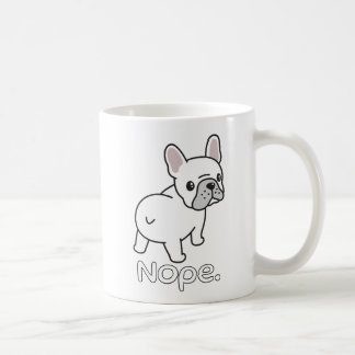 Fransk Bulldog, Nope.Funny Kaffemugg