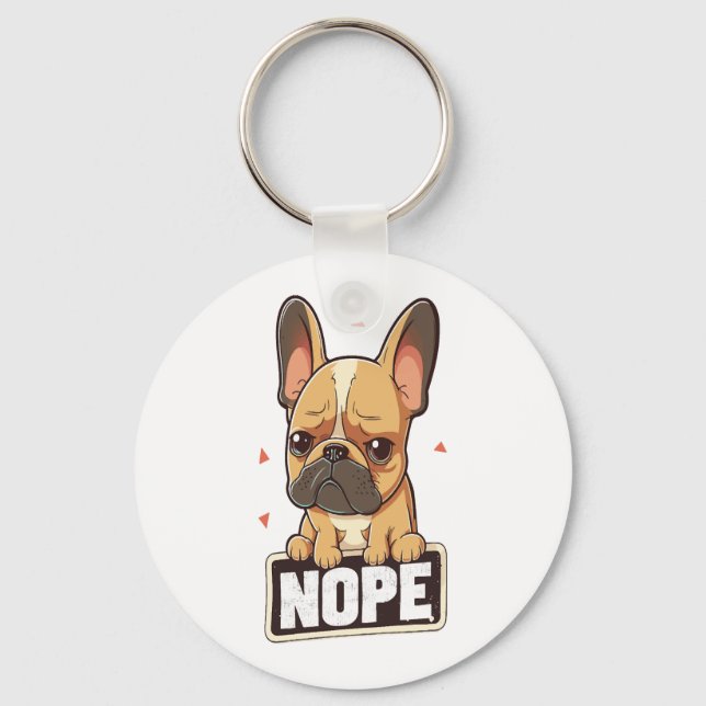 Fransk Bulldog Nope Nyckelring (Framsida)