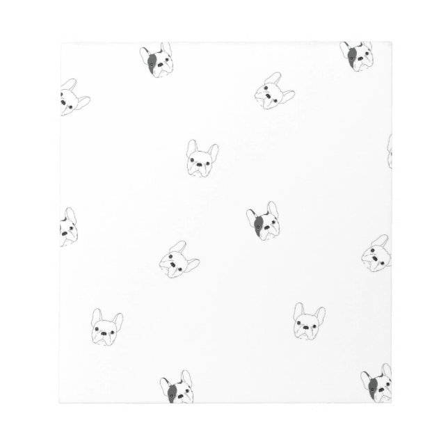 Fransk Bulldog Note Pad Anteckningsblock (Framsida)