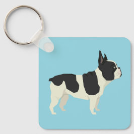 Fransk Bulldog Nyckelring
