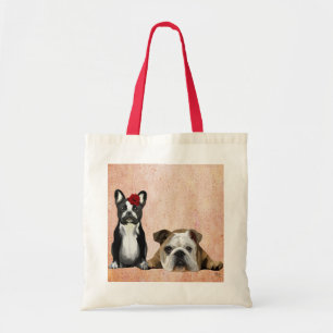 Fransk Bulldog och English Bulldog Tygkasse