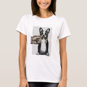 Fransk Bulldog och Finger Mustache Tee