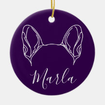Fransk Bulldog-ornament (Om-logotyp)
