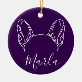 Fransk Bulldog-ornament (Tavlor) Julgransprydnad Keramik
