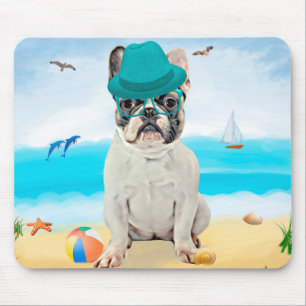 Fransk Bulldog på Beach Musmatta