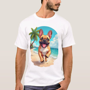 Fransk Bulldog på en Strand T Shirt