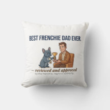 Fransk Bulldog Papa Utmärkelse Rolig Fransk Bulldo